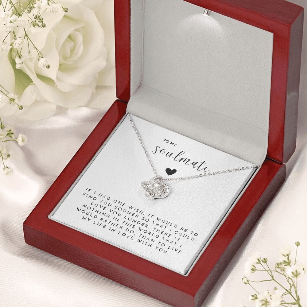 TO MY SOULMATE - Love You Longer (Love Knot Necklace)