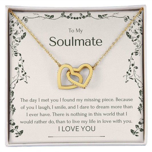 TO MY SOULMATE - In Love With You (Interlocking Hearts Necklace)