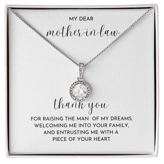 MOTHER-IN-LAW - Thank You For Entrusting Me With A Piece Of Your Heart (Eternal Hope Necklace)