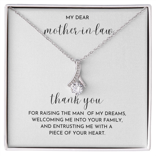 MOTHER-IN-LAW - Thank You For Entrusting Me With A Piece Of Your Heart (Alluring Beauty Necklace)