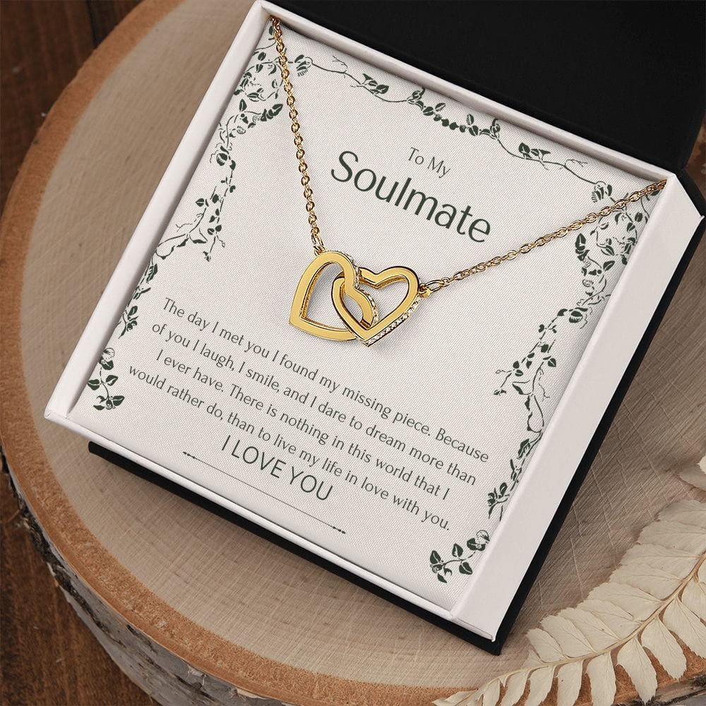 TO MY SOULMATE - In Love With You (Interlocking Hearts Necklace)