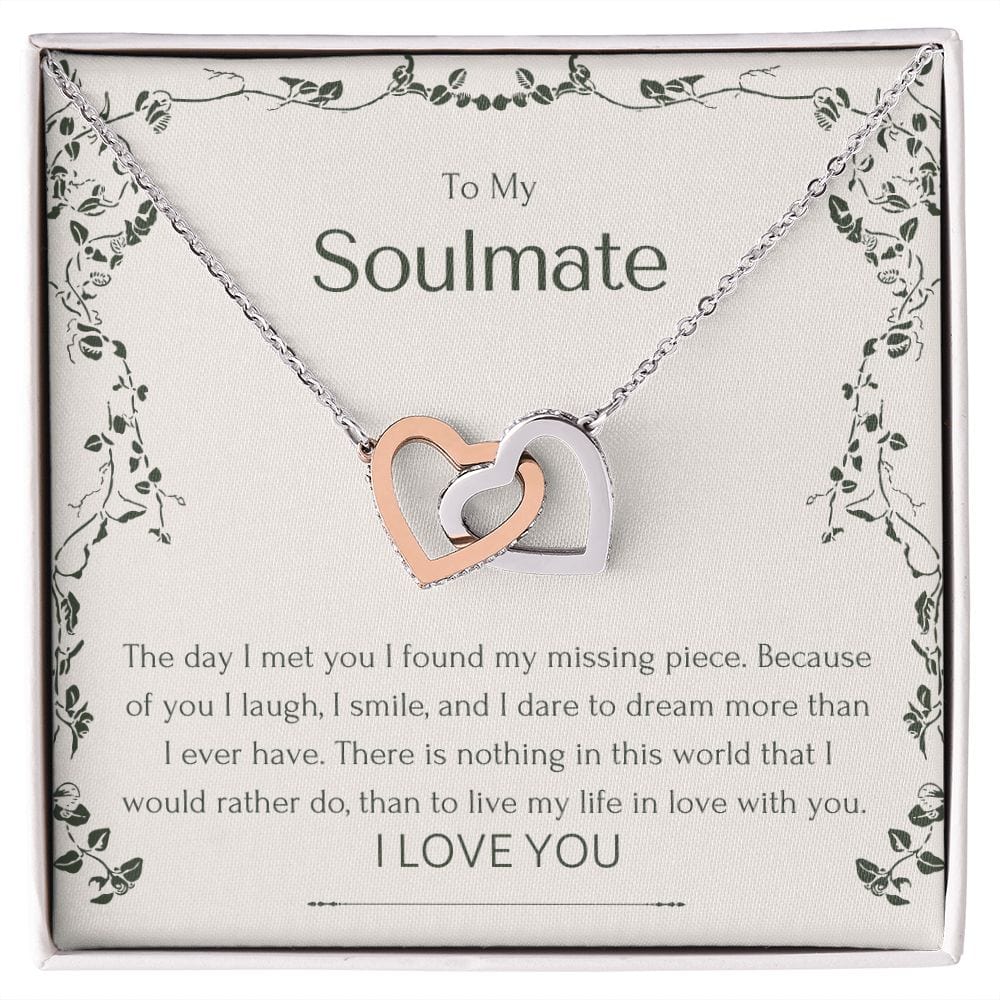 TO MY SOULMATE - In Love With You (Interlocking Hearts Necklace)