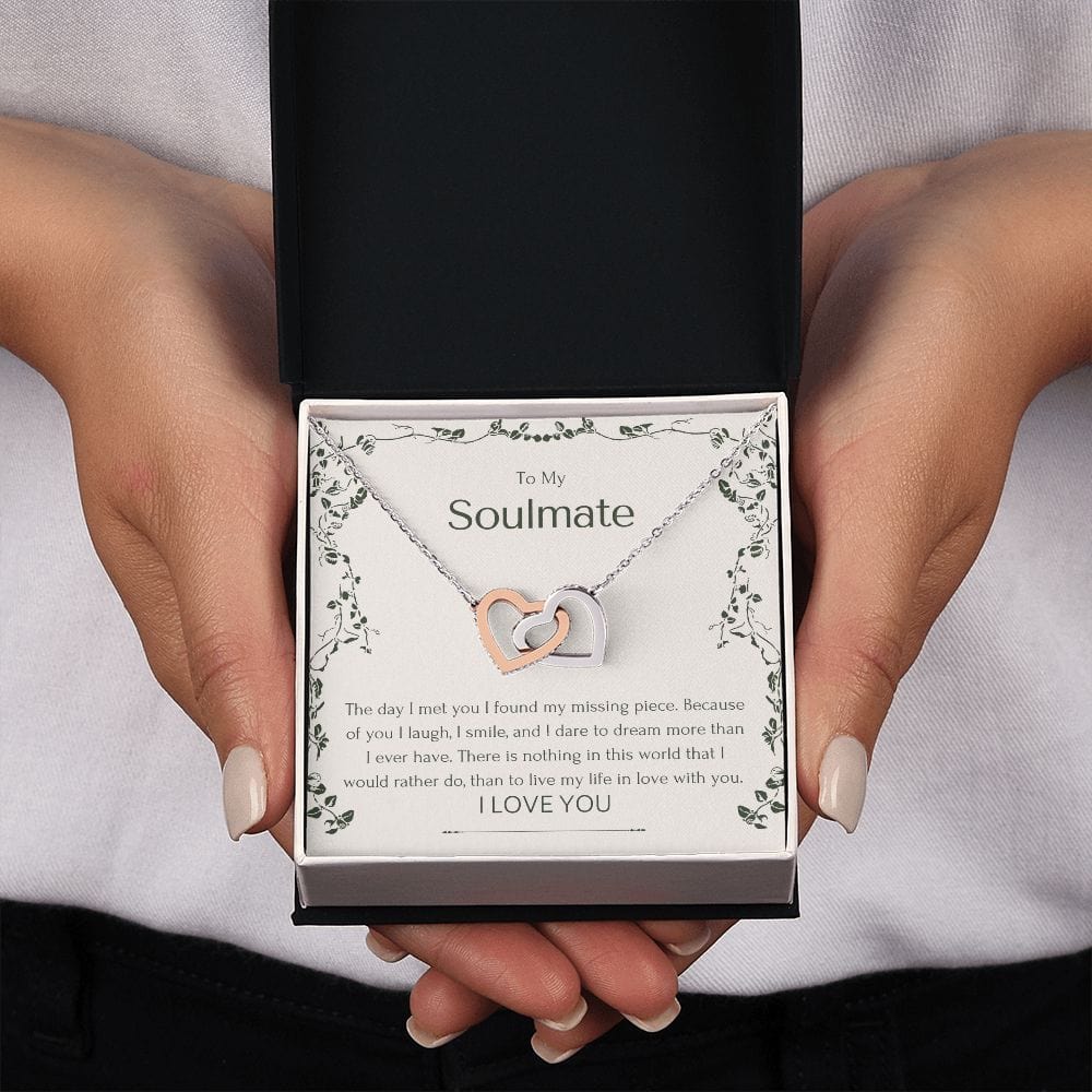 TO MY SOULMATE - In Love With You (Interlocking Hearts Necklace)