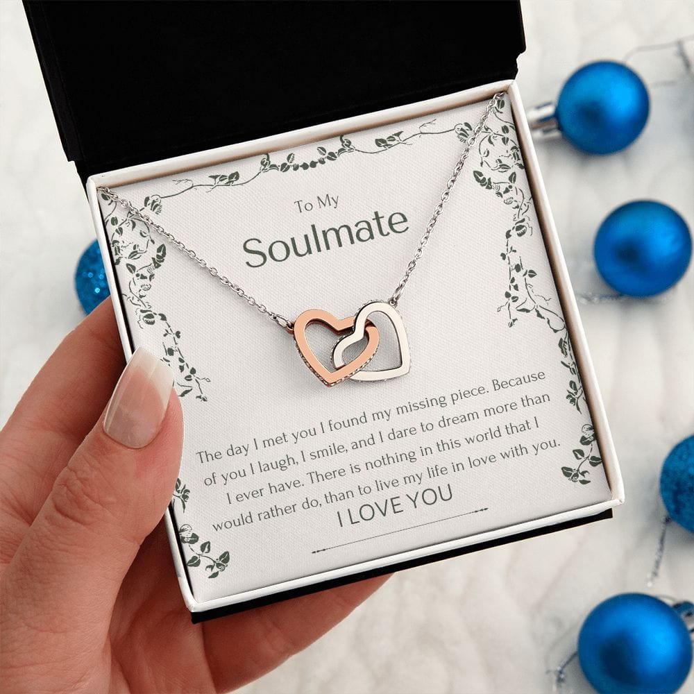 TO MY SOULMATE - In Love With You (Interlocking Hearts Necklace)