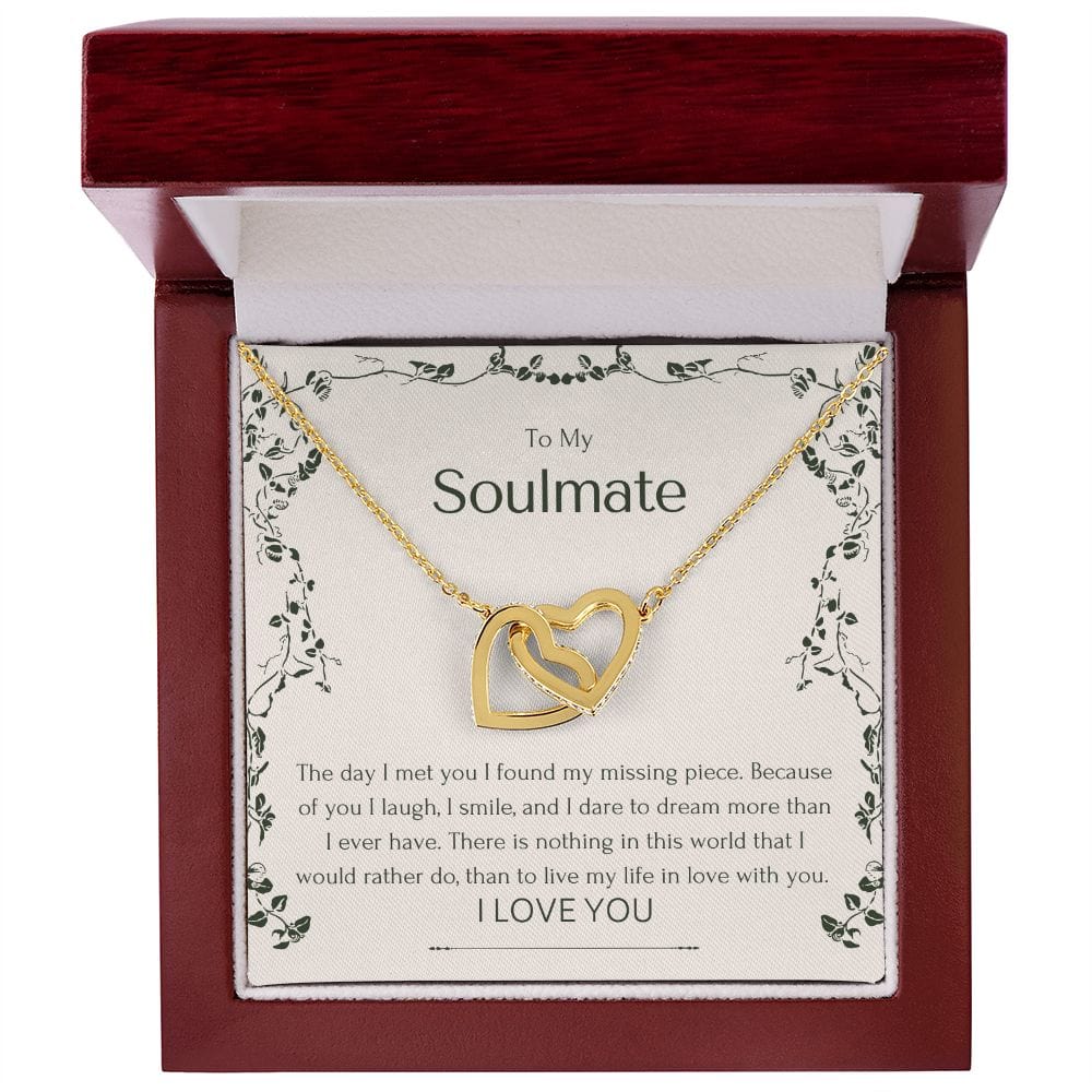 TO MY SOULMATE - In Love With You (Interlocking Hearts Necklace)