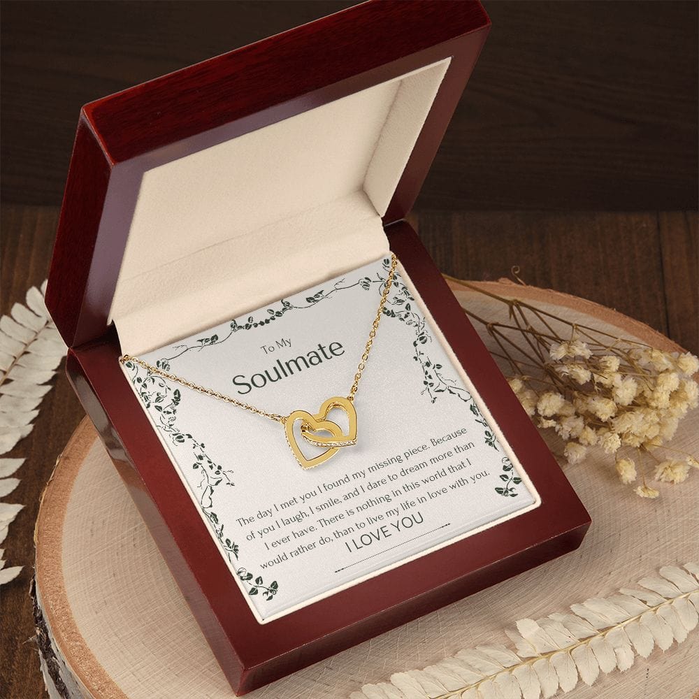TO MY SOULMATE - In Love With You (Interlocking Hearts Necklace)