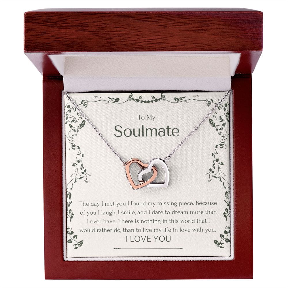 TO MY SOULMATE - In Love With You (Interlocking Hearts Necklace)