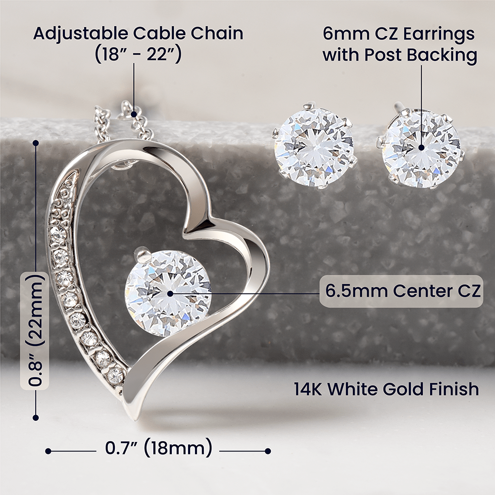 TO MY SOULMATE - In Love With You (Forever Love Necklace AND Earring Set)